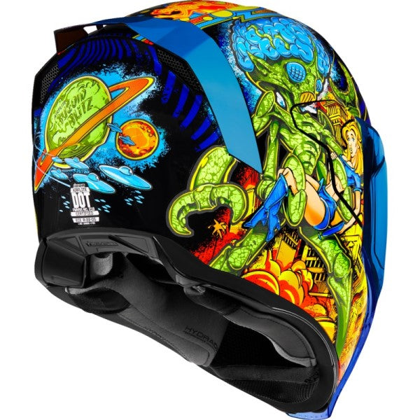 Casque Intégral de Moto Airflite Bugoid Blitz Multicolore incliné de dos