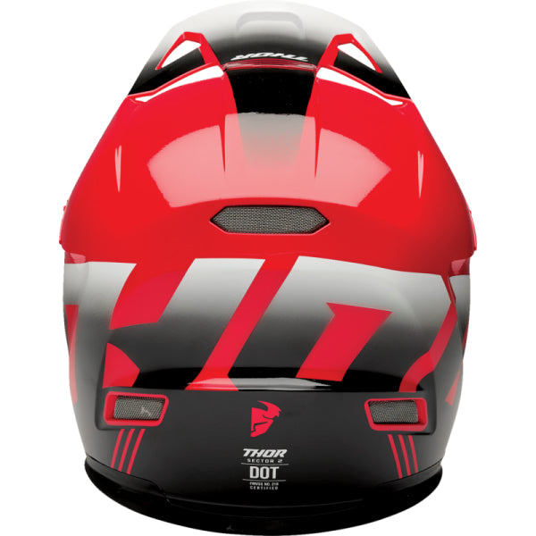 Casque de Motocross Sector 2 Carve rouge blanc ,derrière