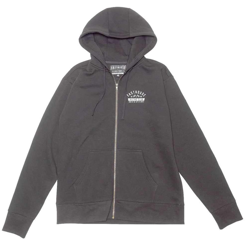 Coton Ouaté Acclaim Zip-Up Noir, de face