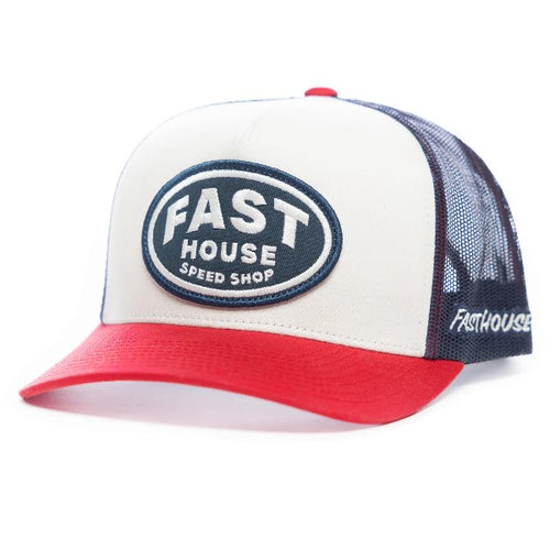 Casquette Archie/Fasthouse/blanc rouge de face