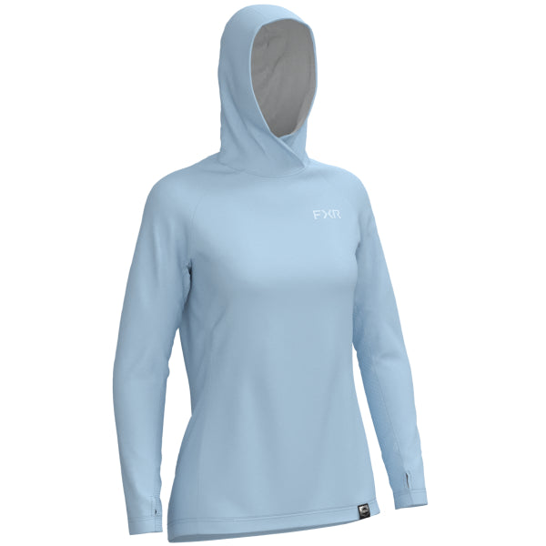 Coton Ouaté Attack UPF Femme FXR bleu, de face