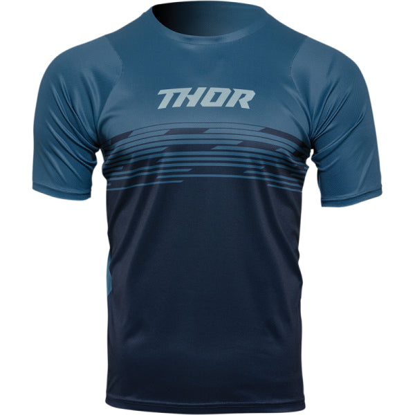 Chandail de Vélo Assist Shiver Thor Bleu Foncé, de dos 