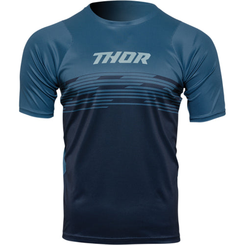 Chandail de Vélo Assist Shiver Thor Bleu Foncé, de dos 
