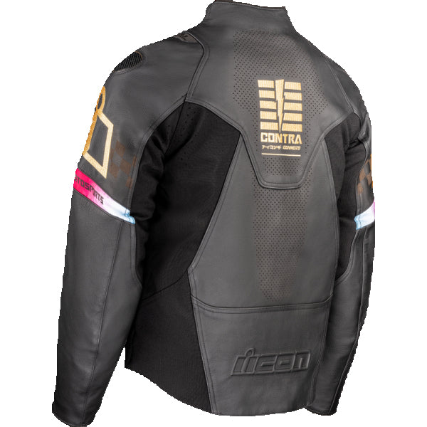 Manteau de Moto Overload Contra 3 Rizz Rizz Noir/Rouge, Dos