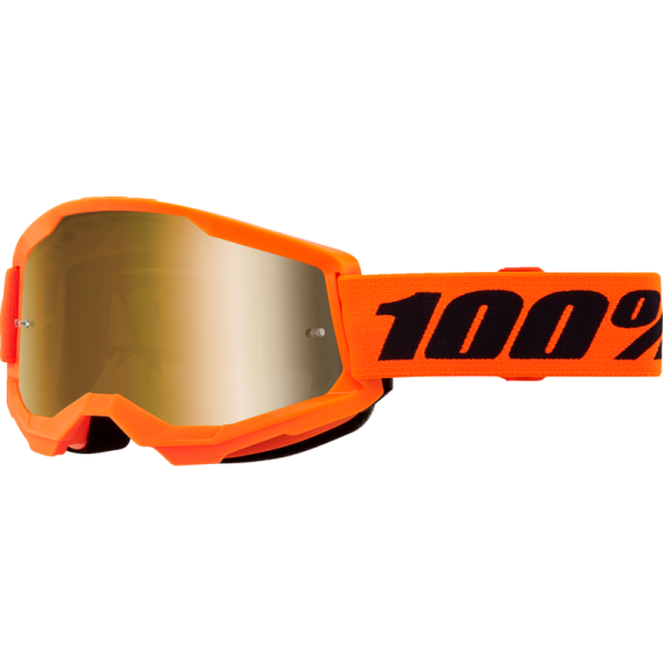 Lunettes de Motocross Strata 2 à Lentille Miroir 100% Orange/Noir