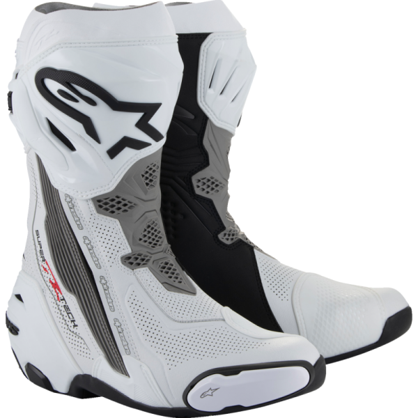 Bottes de Moto SuperTech R Ventilé Blanc/Gris