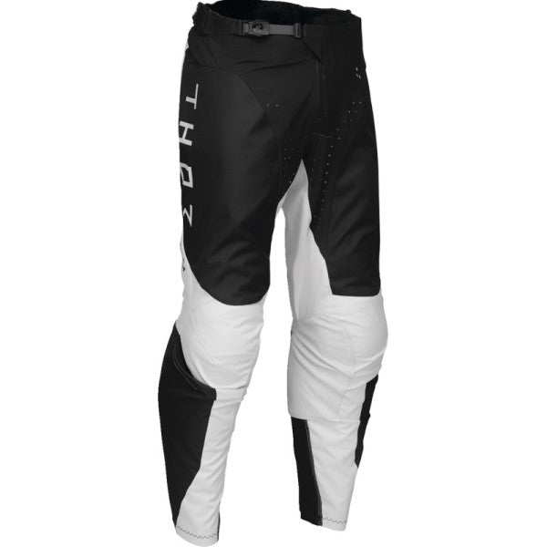 Pantalon de Motocross Launchmode Storm Noir/Blanc incliné de face à gauche