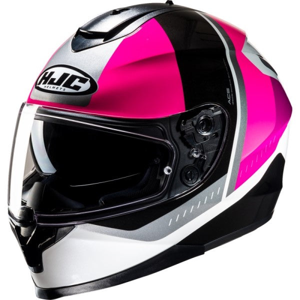 Casque Intégral de Moto C70 Alia Blanc/Rose de droite