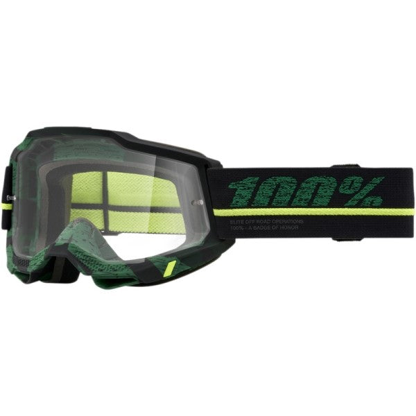 Lunettes de Motocross Accuri 2 à Lentille Claire 100% noir et vert