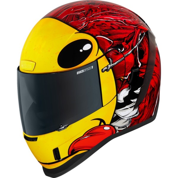 Casque Intégral de Moto Airform Brozak Rouge incliné de droite
