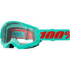 Lunettes de Motocross Strata 2 Lentille Clair Turquoise