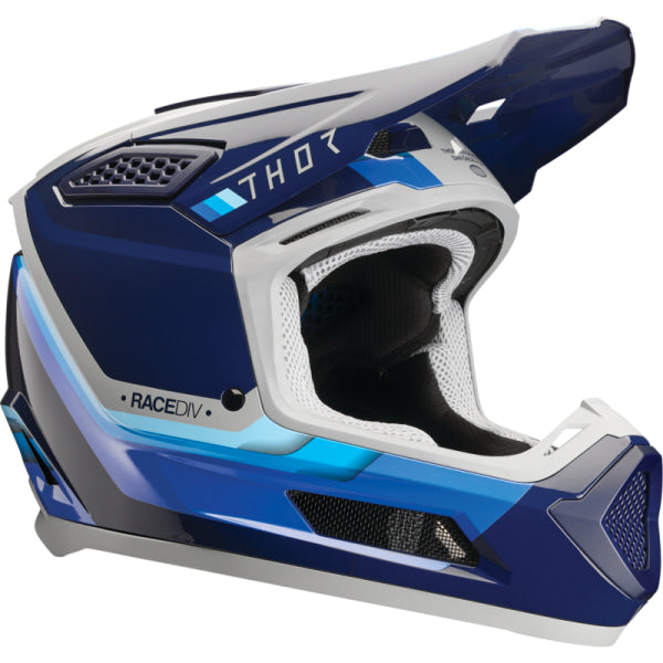 Casque de Motocross Fleet Defy Thor Bleu/Gris, vue 3/4