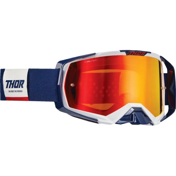 Lunettes de motocross Activate bleu blanc