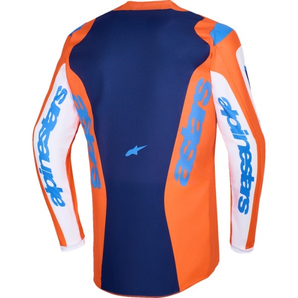 Chandail de Motocross Fluid Grid Orange/Bleu de dos