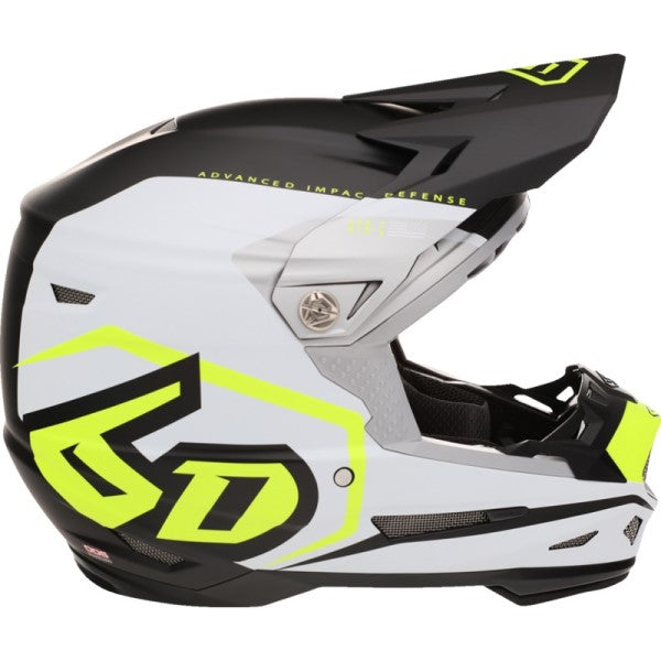 Casque de Motocross ATR-2 Delta Jaune côté gauche