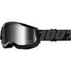 Lunettes de Motocross Strata 2 à Lentille Miroir 100% Noir