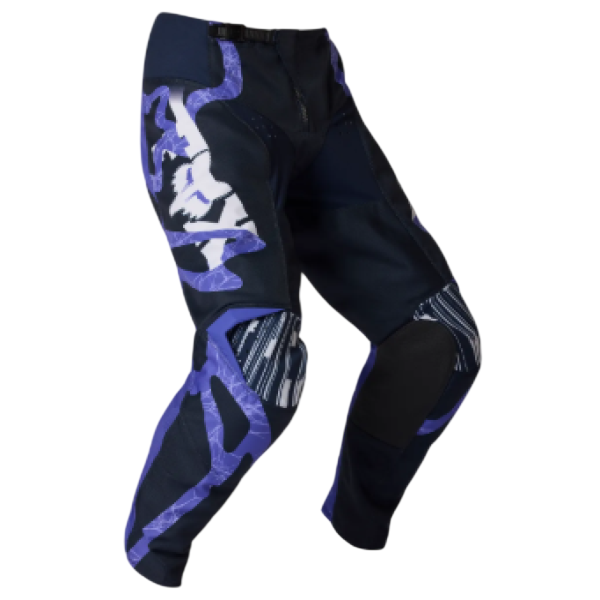 Pantalon de Motocross 180 Diffuse Édition Spéciale/Fox/bleu, de face