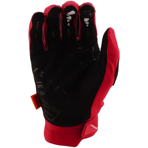 Gants de Moto Gambit Solid / rouge, le côté arrière