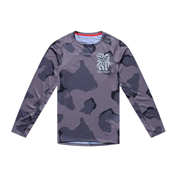 Chandail de vélo Skyline Pro Flow Camo  Troy Lee Designs Gris, de face
