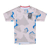 Chandail de vélo Skyline Pro Flow Camo Manches Courtes Troy Lee Designs Gris/Bleu, de face
