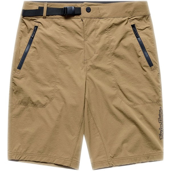 Short de Vélo Skyline Trail Shell Mono Brun/Orange de face