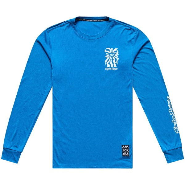 Maillot de Vélo Skyline Ride One Eye Manches Longues Bleu de face