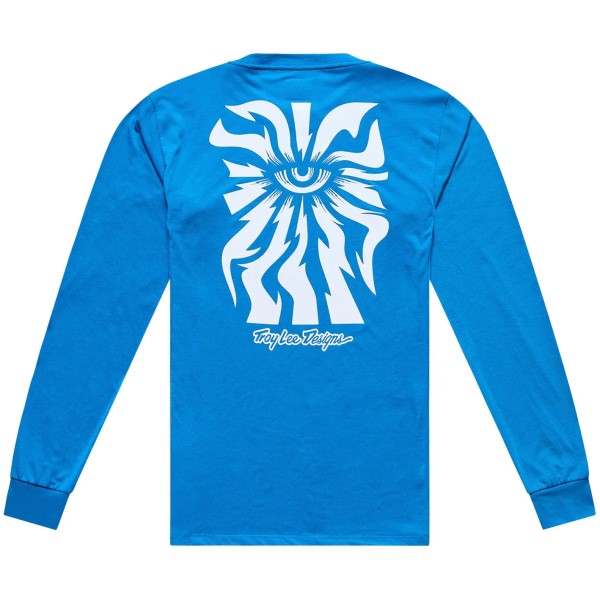 Maillot de Vélo Skyline Ride One Eye Manches Longues Bleu de dos