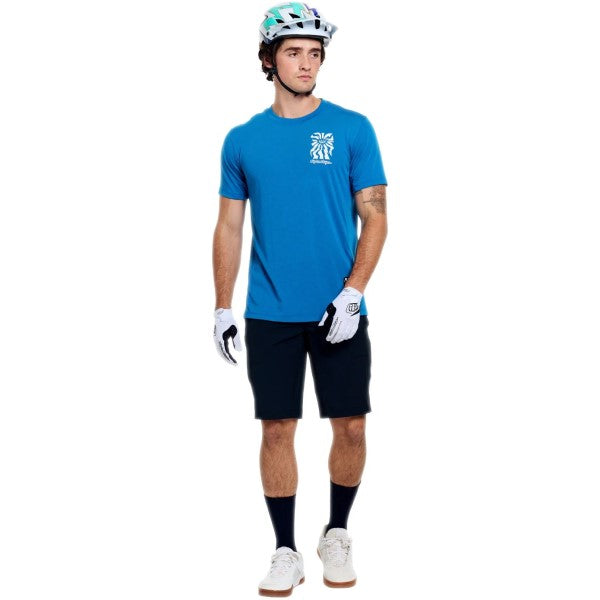 Chandail de Vélo Skyline Ride One Eye Manches Courtes Bleu essayage de face