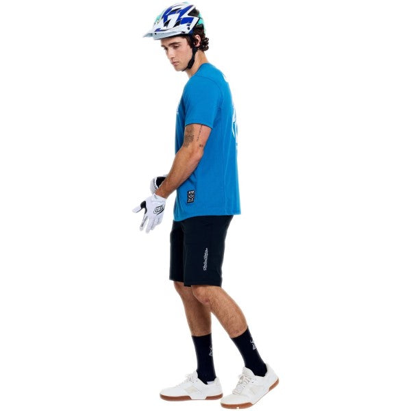 Chandail de Vélo Skyline Ride One Eye Manches Courtes Bleu essayage de droite