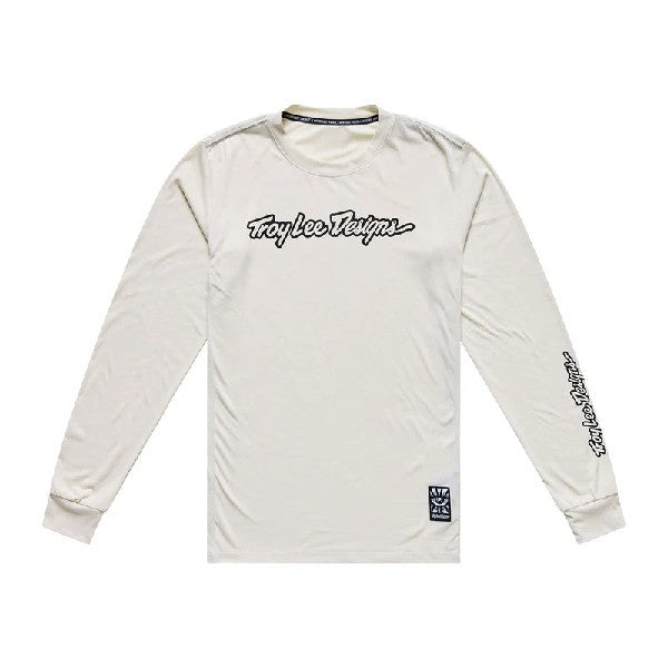 Maillot de Vélo Skyline Ride Signature  Beige, de face