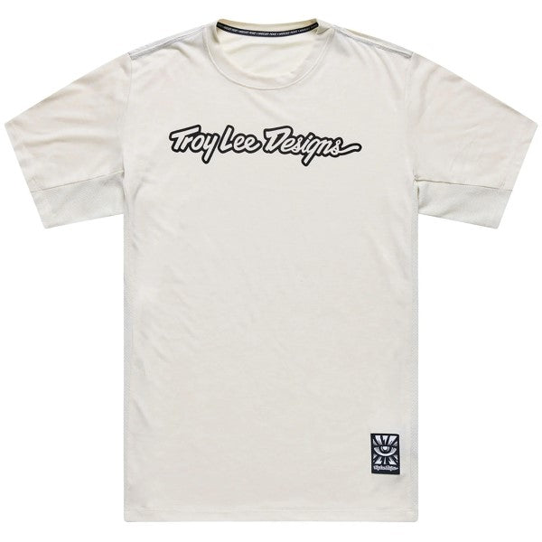 Maillot de Vélo Skyline Ride Signature Manches Courtes Blanc de face