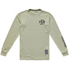 Maillot de Vélo Skyline Ride Stamps Manches Longues Vert de face