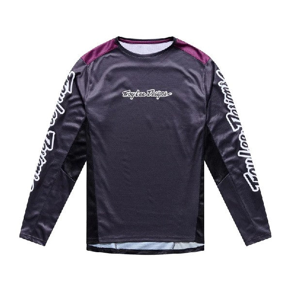 Maillot de Vélo Stage Signature Manches Longues Carbone, de face