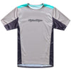 Maillot de Vélo Stage Signature Manches Courtes Gris/Bleu de face
