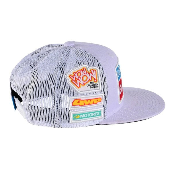 Casquette TLD GasGas Team Plate Blanc, arrière