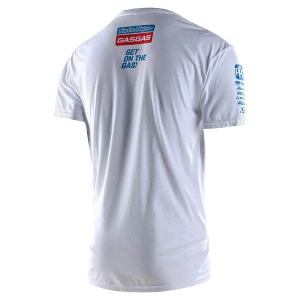 T-Shirt TLD GasGas Team Core Blanc, de dos