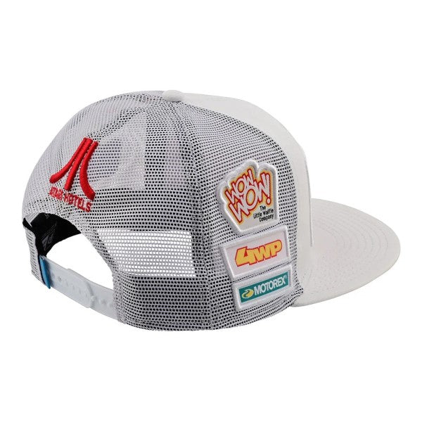 Casquette TLD GasGas Team Plate  Blanc Mat, arrière