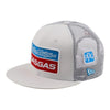 Casquette TLD GasGas Team Plate Blanc Mat, de face