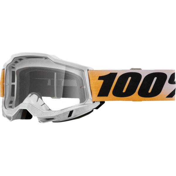 Lunettes de Motocross Accuri 2 Lentille Claire 100% blanc, jaune et noir