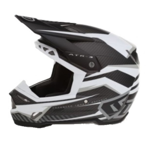 Casque de Motocross ATR-3 Rival Blanc mat, côté gauche