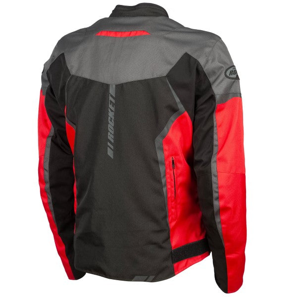 Motorcycle Jacket Blaster /Joe Rocket/Noir gris rouge de dos