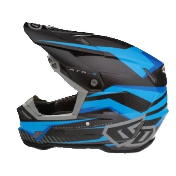 Casque de Motocross ATR-3 Rival Bleu, côté gauche