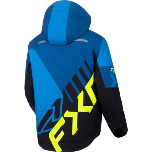 Manteau de Motoneige Cold Cross CX Enfant Bleu Jaune, Dos
