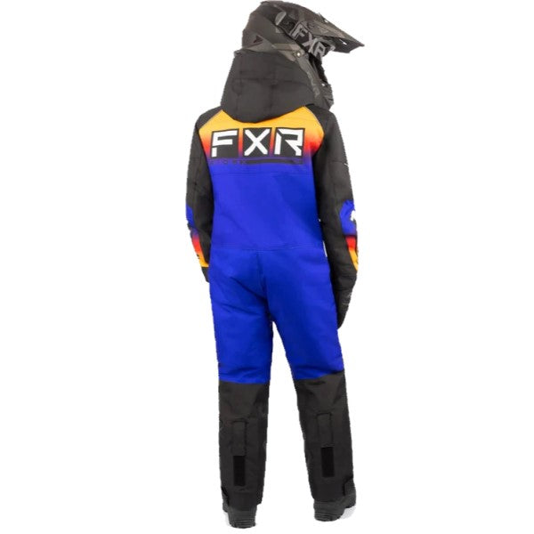 Ensemble de Motoneige Recruit Enfant FXR bleu et noir, de dos