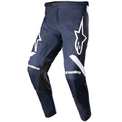 Pantalon de Motocross Racer Hoen Alpinestars bleu foncé, de face