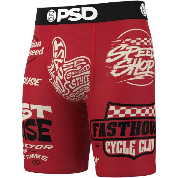 Boxer PSD Bound by Speed Noir/Blanc/Rouge incliné de face