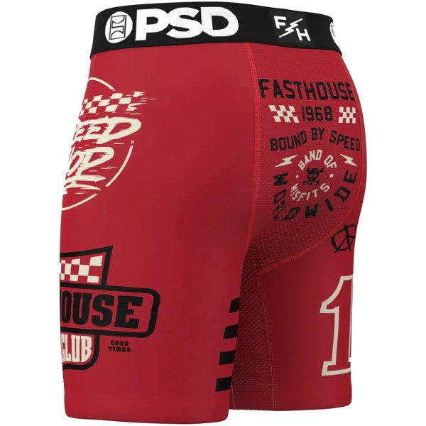 Boxer PSD Bound by Speed Noir/Blanc/Rouge incliné de dos