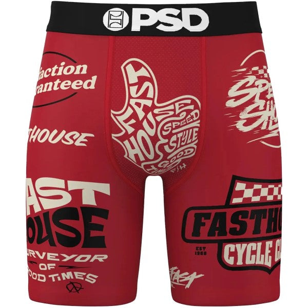 Boxer PSD Bound by Speed Noir/Blanc/Rouge de face