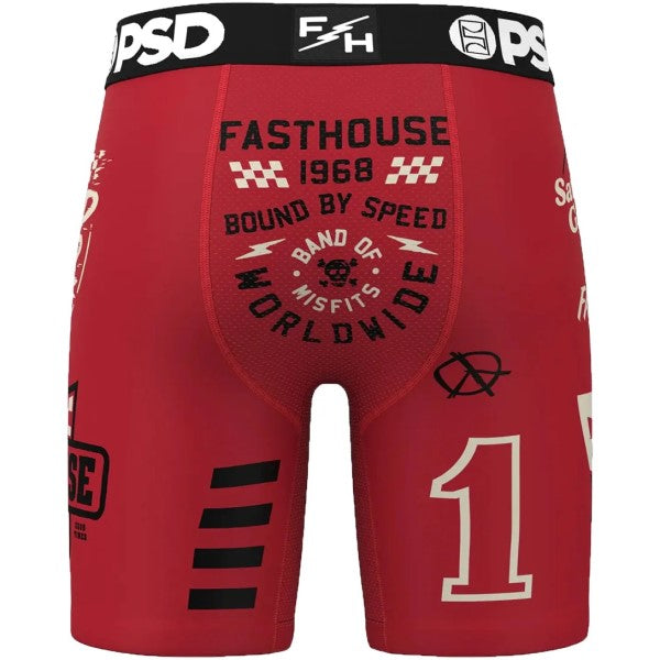 Boxer PSD Bound by Speed Noir/Blanc/Rouge de dos