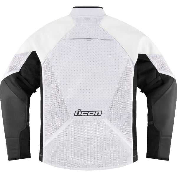Manteau de Moto Mesh AF en Cuir Argent, Dos